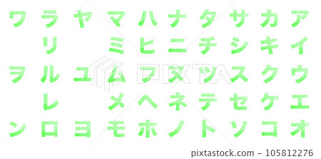 Katakana List_Green Katakana List_Green 105812276