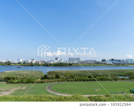 從大田區南六鄉看到的多摩川風景 105812564