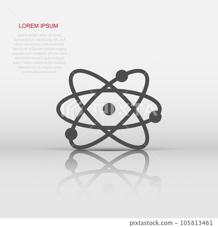 Science icon in flat style. Dna cell vector illustration on white isolated background. Molecule evolution business concept. Science icon in flat style. Dna cell vector illustration on white isolated background. Molecule evolution business concept. 105813461