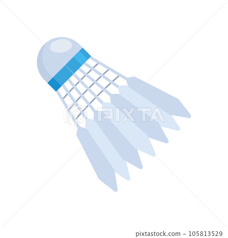 Shuttlecock. Badminton shuttlecock. Macro of a feather shuttlecock. Design of a shuttlecock. Badminton accessories. Sports equipment. Vector illustration. Shuttlecock. Badminton shuttlecock. Macro of a feather shuttlecock. Design of a shuttlecock. Badminton accessories. Sports equipment. Vector illustration. 105813529