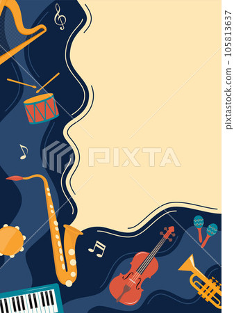 Musical flyer, poster, invitation template.... - Stock Illustration ...