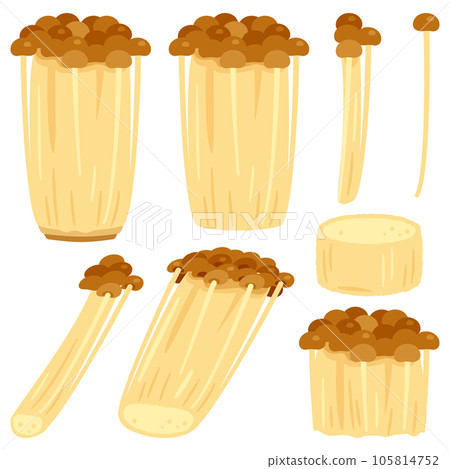 brown enoki mushrooms 105814752