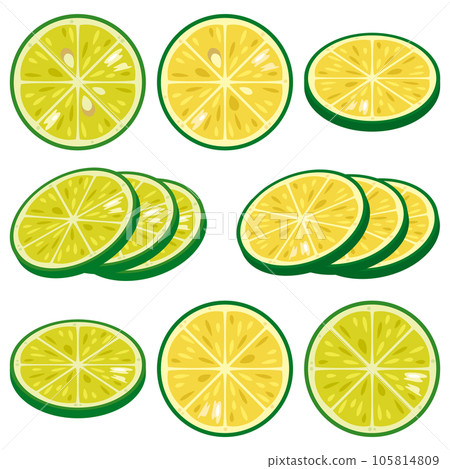 Round sliced sudachi 105814809