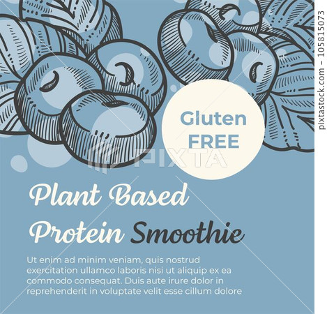 Plant based protein smoothie, gluten free banner Plant based protein smoothie, gluten free banner 105815073