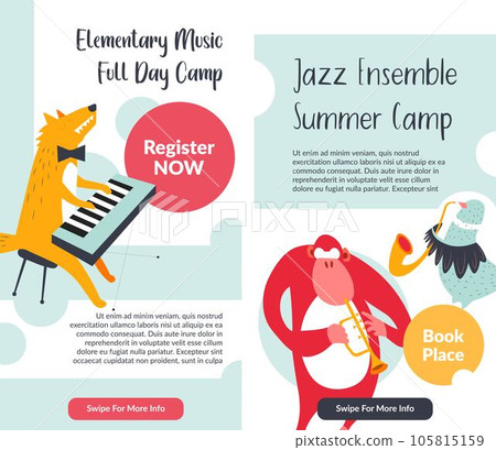 Jazz ensemble summer camp, elementary music banner 105815159
