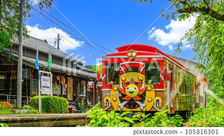 Minami Aso Railway Collaboration Train and Choyo Station Scenery "Minami Aso Railway All Lines Opened and Operation Resumed" 105816301