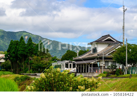 Scenery around Aso-Shimodajo Station "Minami-Aso Railway, opening of all lines and resumption of operations" 105816422
