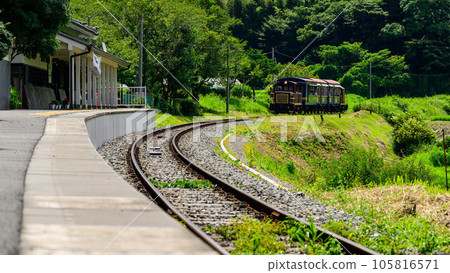 Torokko Train and Asoshimodajo Station "Minami-Aso Railroad Reopening of All Lines and Resumption of Operations" Torokko Train and Asoshimodajo Station "Minami-Aso Railroad Reopening of All Lines and Resumption of Operations" 105816571