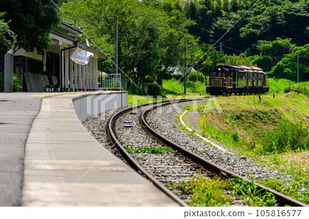 Torokko Train and Asoshimodajo Station "Minami-Aso Railroad Reopening of All Lines and Resumption of Operations" Torokko Train and Asoshimodajo Station "Minami-Aso Railroad Reopening of All Lines and Resumption of Operations" 105816577