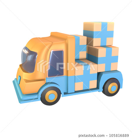 3D icon delivery package rendered isolated on the transparent background 3D icon delivery package rendered isolated on the transparent background 105816889