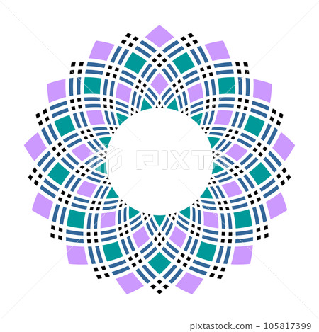 Abstract Geometric Decorative Circle Radial Pattern. Vector Art. Abstract Geometric Decorative Circle Radial Pattern. Vector Art. 105817399