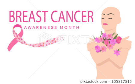 Breast cancer awareness month banner. Breast cancer awareness month banner. 105817815