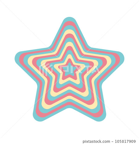 geometric star groovy background frame, figure. Vector 105817909