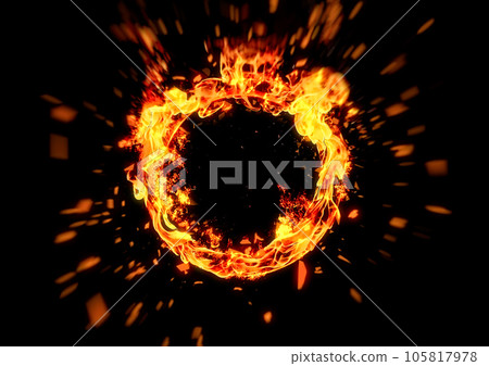 3d illustration of fire flames burning in energy concept 3d illustration of fire flames burning in energy concept 105817978