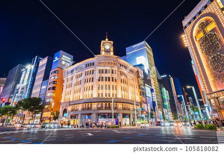 Ginza on Saturday night Ginza on Saturday night 105818082