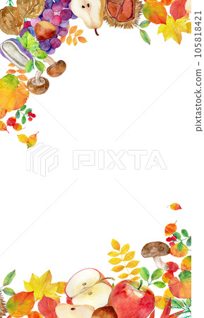 Autumn decoration frame background material 105818421