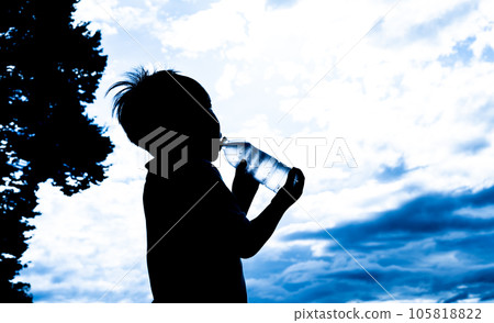 A boy rehydrating 105818822