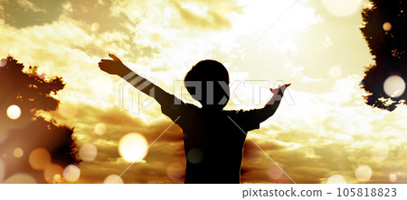 innocent child playing outside 105818823