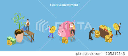 3D Isometric Flat Vector Conceptual Illustration of Financial Investment 3D Isometric Flat Vector Conceptual Illustration of Financial Investment 105819343