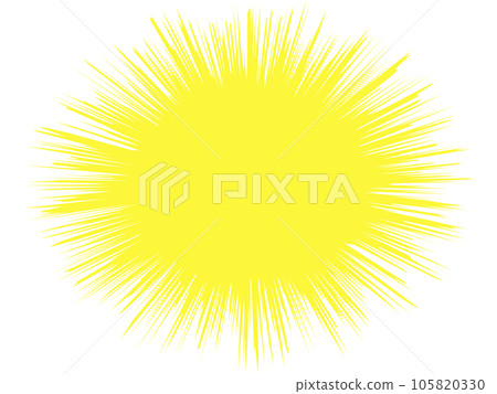 Easy-to-use cartoon speech bubble background / yellow 105820330