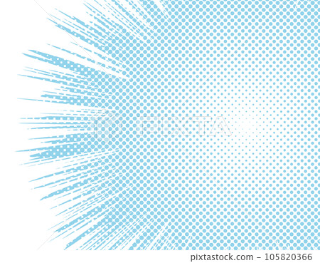 Dot pattern concentration line background frame / light blue Dot pattern concentration line background frame / light blue 105820366