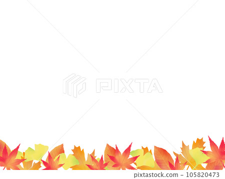 Autumn leaves background bottom 105820473