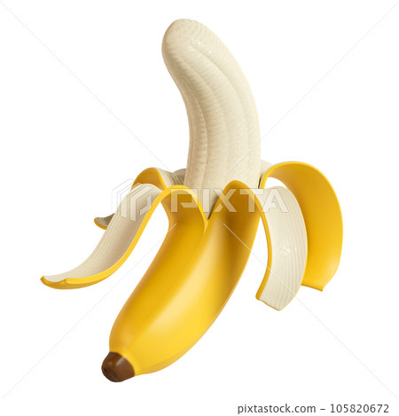 banana isolated. 3D render illustration banana isolated. 3D render illustration 105820672