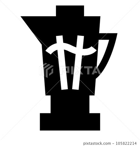 代表烹飪、攪拌機的填充風格圖標 105822214