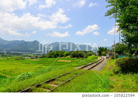 Scenery around Aso-Shimodajo Station shining in the Aso countryside ``Minami-Aso Railway, all lines opened and operations resumed'' Scenery around Aso-Shimodajo Station shining in the Aso countryside ``Minami-Aso Railway, all lines opened and operations resumed'' 105822594