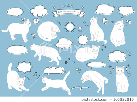 貓和手繪語音氣泡集 105822816