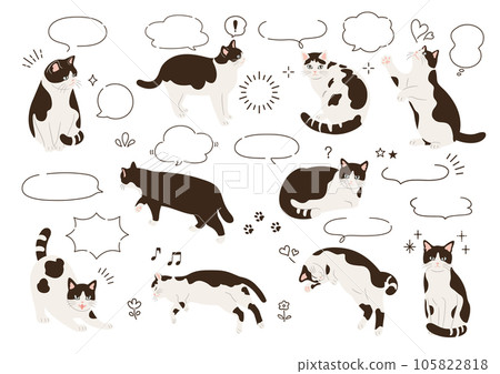 貓和手繪語音氣泡集 105822818