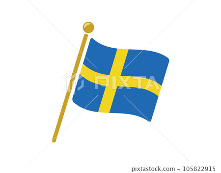 瑞典國旗圖標矢量圖 105822915