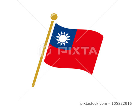 台灣國旗圖標矢量圖解 105822916