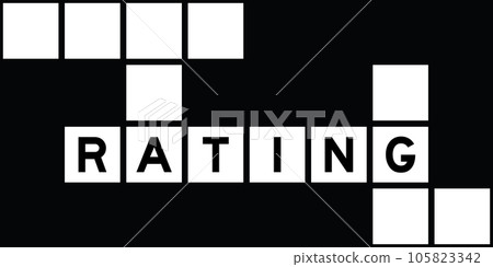 Alphabet letter in word rating on crossword puzzle background Alphabet letter in word rating on crossword puzzle background 105823342