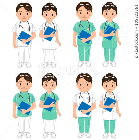 微笑的護士插畫素材 105823861