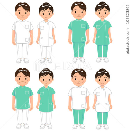 微笑的護士插畫素材 105823863