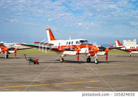Maritime Self-Defense Force training aircraft TC-90 parked Maritime Self-Defense Force training aircraft TC-90 parked 105824650