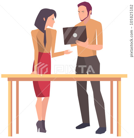 Meeting to discuss starting project, business plan. Colleagues discussing work in entrepreneurship 105825102