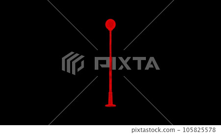3D street lamp on black bg. Object dissolved red flickering particles. Business backdrop. Science concept. Abstract bg title, presentation. Holographic screensaver. 3D animation 3D street lamp on black bg. Object dissolved red flickering particles. Business backdrop. Science concept. Abstract bg title, presentation. Holographic screensaver. 3D animation 105825578