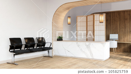 Mock up scene Reception Desk standing in office. Mock up scene Reception Desk standing in office. 105825759