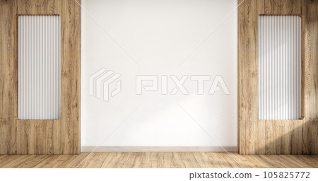 Empty room japanese minimalist room interior. Empty room japanese minimalist room interior. 105825772