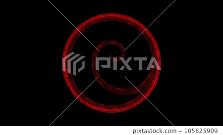 Round abstract decoration 3D Wireframe Hologram in Motion. Nice 3D Rendering 105825909