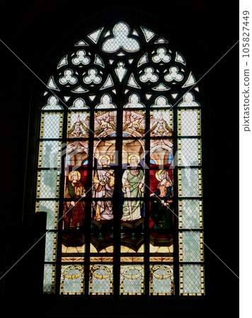 Stained glass of Notre Dame Cathedral (Antwerp/Belgium) 105827449
