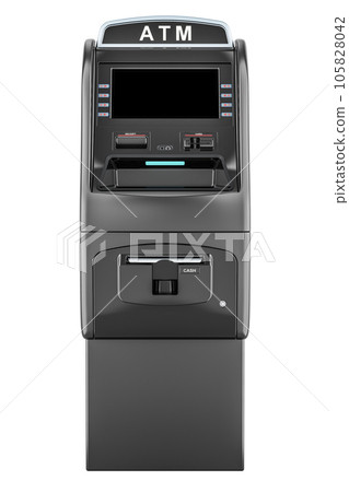ATM machine, 3D rendering 105828042