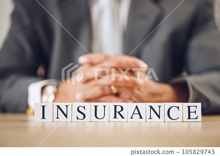 Business person, hands and blocks for insurance, financial advisor or accounting on office desk. Letter or word of finance accountant, lawyer or real estate agent for investment, loan or bank cover Business person, hands and blocks for insurance, financial advisor or accounting on office desk. Letter or word of finance accountant, lawyer or real estate agent for investment, loan or bank cover 105829743