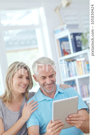 Online shopping smile, tablet and senior couple search website for discount sales, ecommerce deal or fashion choice. E commerce store, mockup and customer scroll ui screen for retail product mock up Online shopping smile, tablet and senior couple search website for discount sales, ecommerce deal or fashion choice. E commerce store, mockup and customer scroll ui screen for retail product mock up 105830424