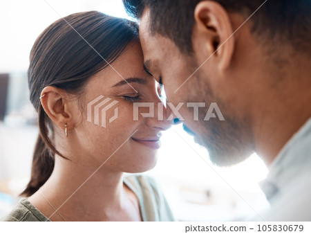 This relationship brings me so much peace. Shot of a young couple spending time together at home. This relationship brings me so much peace. Shot of a young couple spending time together at home. 105830679
