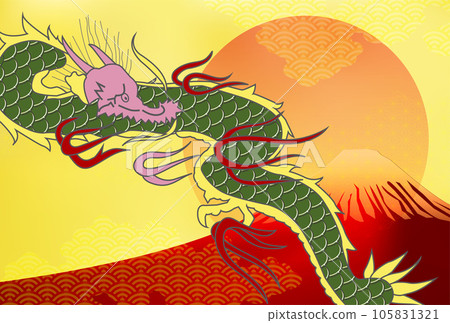 龍年賀卡人物背景 龍年賀卡人物背景 105831321