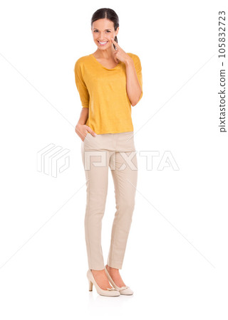 Have I got something for you. Full-length studio portrait of an attractive young woman. Have I got something for you. Full-length studio portrait of an attractive young woman. 105832723