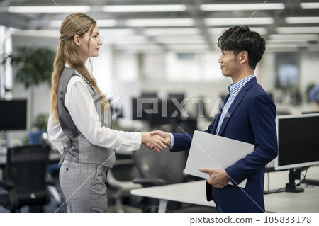 Global business image handshake 105833178